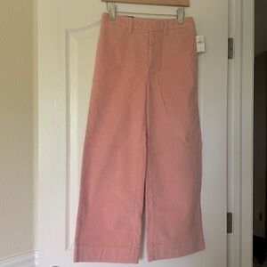 Gap Women’s High Rise Crop, Wide Leg, Pink Corduroy, Sz 4,NWT